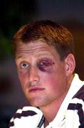 24 June 2001; Ronan O'Gara of British and Irish Lions during a press conference in the team hotel in Coffs Harbour, New South Wales, Australia. Photo by Matt Browne/Sportsfile