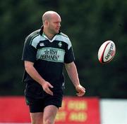 29 May 2001; John Hayes during an Ireland Rugby Training Session at Dr. Hickey Park in Greystones, Wicklow. Photo by Aoife Rice/Sportsfile