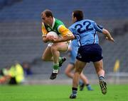 17 June 2001; Finbar Cullen of Offaly in action against Ian Robertson of Dublin during the Bank of Ireland Leinster Senior Football Championship Semi-Final match between Dublin and Offaly at Croke Park in Dublin. Photo by Ray McManus/Sportsfile