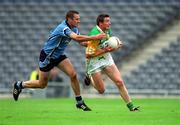 17 June 2001; Ciaran McManus of Offaly in action against Ciaran Whelan of Dublin during the Bank of Ireland Leinster Senior Football Championship Semi-Final match between Dublin and Offaly at Croke Park in Dublin. Photo by Ray McManus/Sportsfile