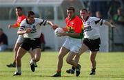 23 June 2001; Sean Kavanagh of Carlow in action against Eamonn O'Hara of Sligo during the Bank of Ireland All-Ireland Senior Football Championship Qualifier Round 2 match between Carlow and Sligo at Dr Cullen Park in Carlow. Photo by Damien Eagers/Sportsfile