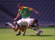 24 June 2001; Brian Lacey of Kildare in action against Donal Curtis of Meath during the Bank of Ireland Leinster Senior Football Championship Semi-Final match between Meath and Kildare at Croke Park in Dublin. Photo by Damien Eagers/Sportsfile