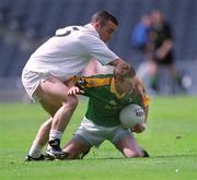 24 June 2001; Donal Curtis of Meath in action against Cormac Davey of Kildare during the Bank of Ireland Leinster Senior Football Championship Semi-Final match between Meath and Kildare at Croke Park in Dublin. Photo by Damien Eagers/Sportsfile