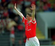 24 June 2001; Fionan Murray of Cork celebrates after scoring his side's second goal during the Bank of Ireland Munster Senior Football Championship Semi-Final match between Cork and Clare in Pairc Ui Chaoimh in Cork. Photo by Brendan Moran/Sportsfile
