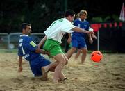 2 June 2001; A general view of the action during the Budweiser Beach Soccer Festival match between Ireland and Italy at Wanderers RFC in Dublin. Photo by Brendan Moran/Sportsfile