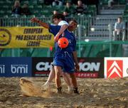 2 June 2001; A general view of the action during the Budweiser Beach Soccer Festival match between Ireland and Italy at Wanderers RFC in Dublin. Photo by Brendan Moran/Sportsfile