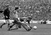 14 July 1991; Seamus Killoran of Roscommon in action against Colm McManamon of Mayo during the Connacht Senior Football Championship Final match between Mayo and Roscommon at McHale Park in Castlebar, Mayo. Photo by Ray McManus/Sportsfile