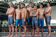 12 May 2016; Ireland swimmers, from left to right, Shane Ryan, Brendan Hyland, Nicholas Quinn, Curtis Coulter, Sycerika McMahon, Jordan Sloan and Alex Murphy prior to departure for the European Swimming Championships in London, United Kingdom, from the16th of May to the 22nd of May 2016. National Aquatic Centre, Abbotstown, Dublin. Picture credit: Seb Daly / SPORTSFILE