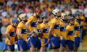 8 May 2016; Clare players stand for the National Anthem before the Allianz Hurling League, Division 1 Final - Replay, Clare v Waterford, at Semple Stadium, Thurles, Tipperary. Picture credit: Piaras Ó Mídheach / SPORTSFILE