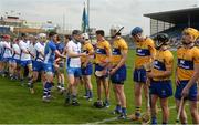 8 May 2016; Clare and Waterford players during the respect handshake before the Allianz Hurling League, Division 1 Final - Replay, Clare v Waterford, at Semple Stadium, Thurles, Tipperary. Picture credit: Piaras Ó Mídheach / SPORTSFILE