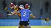 14 May 2016; Adrian Mullen of Kilkenny in action against Paddy Smyth, 3, and Cian O'Sullivan of Dublin during the Electric Ireland Leinster GAA Minor Championship, semi-final, Dublin v Kilkenny at Parnell Park, Dublin. Picture credit: Ray McManus / SPORTSFILE