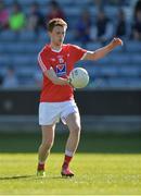 14 May 2016; Ryan Burns of Louth takes a free during the Leinster GAA Football Senior Championship, Round 1, Louth v Carlow in O'Moore Park, Portlaoise, Co. Laois. Photo by Piaras O Midheach/Sportsfile