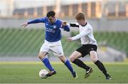14 May 2016; Carl Forsyth, Crumlin United, in action against Paul Boyle, Letterkenny Rovers. FAI Intermediate Cup Final, Crumlin United v Letterkenny Rovers. Aviva Stadium, Dublin. Picture credit: Ramsey Cardy / SPORTSFILE