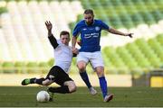 14 May 2016; Alan McGreal, Crumlin United, in action against Ryan Lonergan, Letterkenny Rovers. FAI Intermediate Cup Final, Crumlin United v Letterkenny Rovers. Aviva Stadium, Dublin. Picture credit: Ramsey Cardy / SPORTSFILE