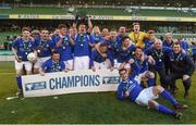 14 May 2016; The Crumlin United team celebrate following their side's victory. FAI Intermediate Cup Final, Crumlin United v Letterkenny Rovers. Aviva Stadium, Dublin. Picture credit: Ramsey Cardy / SPORTSFILE