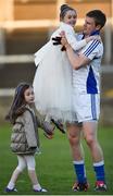 14 May 2016; Mark Timmons of Laois with his 9 year old daughter Kathlyn, who made her holy communion earlier in the day, and his 5 year old niece Sophie Rea after the Leinster GAA Football Senior Championship, Round 1, Laois v Wicklow in O'Moore Park, Portlaoise, Co. Laois. Photo by Matt Browne/Sportsfile