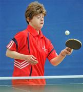 11 June 2010; Alice Rowell, from Toger, Cork, in action during the Table Tennis event during the second day of the 2010 Special Olympics Ireland Games. Tailteann Centre, Mary Immaculate Centre, Limerick. Picture credit: Stephen McCarthy / SPORTSFILE