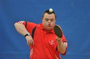 11 June 2010; Sean Nestor, from Milltownmalbay, Co. Clare, in action during the Table Tennis event during the second day of the 2010 Special Olympics Ireland Games. Tailteann Centre, Mary Immaculate Centre, Limerick. Picture credit: Stephen McCarthy / SPORTSFILE