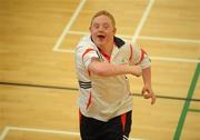 11 June 2010; Eddie Ryan, Clonmel, Tipperary, during the Badminton event during the second day of the 2010 Special Olympics Ireland Games. Tailteann Centre, Mary Immaculate Centre, Limerick. Picture credit: Stephen McCarthy / SPORTSFILE