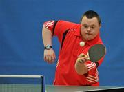 11 June 2010; Sean Nestor, from Milltownmalbay, Co. Clare, in action during the Table Tennis event during the second day of the 2010 Special Olympics Ireland Games. Tailteann Centre, Mary Immaculate Centre, Limerick. Picture credit: Stephen McCarthy / SPORTSFILE