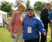 11 June 2010; Mary Davis, Managing Director of Special Olympics Europe / Eurasia, and athlete Nacy O'Sullivan, from Killaloe, Co. Clare, during the Pitch & Putt event during the second day of the 2010 Special Olympics Ireland Games. Murroe, Limerick. Picture credit: Stephen McCarthy / SPORTSFILE