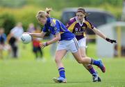 12 June 2010; Aisling McCarthy, Tipperary, in action against Sarah Banville, Wexford. All-Ireland U14 B Ladies Football Championship Final, Tipperary v Wexford, Freshford GAA Club, Freshford, Co. Kilkenny. Picture credit: Matt Browne / SPORTSFILE