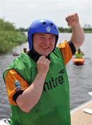 12 June 2010; Shaun Bradley, from Letterkenny, Co. Donegal, celebrates after winning the 200m Round Final, Division 3 Final, during the 2010 Special Olympics Ireland Games. University of Limerick Rowing Club, Limerick. Picture credit: Diarmuid Greene / SPORTSFILE