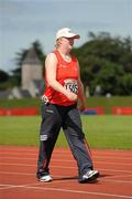 12 June 2010; Mary Walshe, Mallow, Cork, Munster Region, in action during the 50m walk event during the third day of the 2010 Special Olympics Ireland Games. University of Limerick, Limerick. Picture credit: Stephen McCarthy / SPORTSFILE