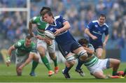 7 May 2016; Jordi Murphy, Leinster, is tackled by Ludovico Nitoglia, Treviso. Guinness PRO12, Round 22, Leinster v Benetton Treviso. RDS Arena, Ballsbridge, Dublin. Photo by Stephen McCarthy/Sportsfile