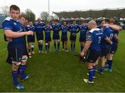 7 May 2016; Leinster player huddle after the game. Guinness PRO12, Round 22, Leinster v Benetton Treviso. RDS Arena, Ballsbridge, Dublin. Photo by Stephen McCarthy/Sportsfile