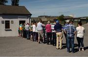 15 May 2016; Supporters queue to buy match programmes at 3.33pm after the match was delayed by five minutes due to crowd congestion at the Leinster GAA Football Senior Championship, Round 1, Offaly v Longford in O'Connor Park, Tullamore, Co. Offaly.  Photo by Piaras O Midheach/Sportsfile
