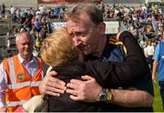 15 May 2016; Offaly manager Pat Flanagan with his wife Linda after the Leinster GAA Football Senior Championship, Round 1, Offaly v Longford in O'Connor Park, Tullamore, Co. Offaly.  Photo by Piaras O Midheach/Sportsfile