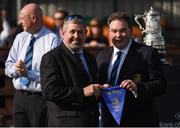8 May 2016; Leinster Rugby president Robert McDermott with Wicklow RFC president Larry Byrne. Bank of Ireland Provincial Towns Cup, Final, Enniscorthy RFC v Wicklow RFC. Ashbourne RFC, Ashbourne, Co. Meath. Photo by Stephen McCarthy/Sportsfile