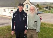 8 May 2016; Pats O'Connor, aged 83, the oldest member of Dromid Pearses GAA club, left, and Briain O Riordán during the Piarsaigh Na Dromoda Lá na gClubanna celebrations. Lá Na gClubanna - Piarsaigh Na Dromoda. Páirc an Phiarsaigh, Inse na Toinne, Dromid, Co. Kerry. Picture credit: Diarmuid Greene / SPORTSFILE