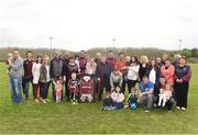 8 May 2016; Former Kerry and Dromid Pearses footballer Declan O'Sullivan along with his wife Michelle, and their sons Robbie, aged 19months, left, and Ollie, aged 4, and extended family members after Delcan was presented with a gift in recognition of his service to the club at the Piarsaigh Na Dromoda Lá na gClubanna celebrations. Lá Na gClubanna - Piarsaigh Na Dromoda. Páirc an Phiarsaigh, Inse na Toinne, Dromid, Co. Kerry. Picture credit: Diarmuid Greene / SPORTSFILE