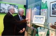 16 May 2016; John Treacy, winner of the silver medal in the Marathon at the 1984 Olympic Games in Los Angeles, with Uachtarán Chumann Lúthchleas Gael Aogán Ó Fearghail at the launch of the 'Ireland's Olympians' exhibition in the GAA Museum, Croke Park, Dublin. Picture credit: Piaras Ó Mídheach / SPORTSFILE