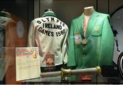 16 May 2016; A general view of memorabilia from David Wilkins from the 1980 Moscow Olympic Games, including his silver medal won for sailing at the launch of the 'Ireland's Olympians' exhibition in the GAA Museum, Croke Park, Dublin.  Picture credit: Piaras Ó Mídheach / SPORTSFILE