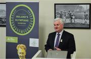 16 May 2016; Uachtarán Chumann Lúthchleas Gael Aogán Ó Fearghail at the launch of the 'Ireland's Olympians' exhibition in the GAA Museum, Croke Park, Dublin.  Picture credit: Piaras Ó Mídheach / SPORTSFILE
