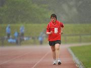 13 June 2010; Elizabeth Walsh, Knocknagree, Kerry, in action during the 1500m walk & run athletics event during the final day of the 2010 Special Olympics Ireland Games. University of Limerick, Limerick. Picture credit: Stephen McCarthy / SPORTSFILE