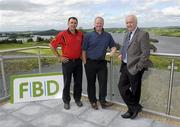 11 June 2010; Liam Daniels, FBD GAA All-Ireland Golf Challenge Organising Committee Chairman, with Benny Tierney, Mullaghban GAA club, and Colm Walsh, FBD Monaghan. FBD All-Ireland GAA Golf Challenge 2010 - Ulster Final, Concra Wood Golf & Country Club, Castleblayney, Co. Monaghan. Picture credit: Oliver McVeigh / SPORTSFILE