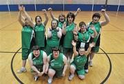 13 June 2010; The Connaught womens basketball team celebrate victory after their game against Leinster in the division 2 Final, during the 2010 Special Olympics Ireland Games. University of Limerick, Limerick. Picture credit: Diarmuid Greene / SPORTSFILE