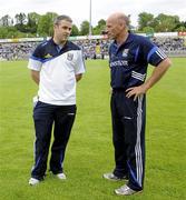 12 June 2010; Cavan manager Tommy Carr, right, and selector Peter Reilly before the game. Ulster GAA Football Senior Championship Quarter-Final, Cavan v Fermanagh, Kingspan Breffni Park, Cavan. Picture credit: Oliver McVeigh / SPORTSFILE