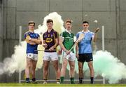 17 May 2016; At the launch of the 2016 Bord Gáis Energy U21 GAA Hurling U21 All Ireland Championship are, from left, Tipperary's Ronan Maher, Wexford's Conor McDonald, Limerick's Cian Lynch and Dublin's Eoghan O'Donnell. Kilmacud Crokes GAA Club, Glenabyn, Stillorgan, Co. Dublin. Photo by Ramsey Cardy/SPORTSFILE