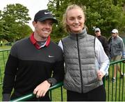 17 May 2016; Rory McIlroy with golf fan Emma Coleman, from Stillorgan, Co. Dublin, at the practice day prior to the Dubai Duty Free Irish Open Golf Championship at The K Club in Straffan, Co. Kildare. Photo by Matt Browne/Sportsfile