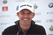 17 May 2016; Padraig Harrington at a press conference during the practice day prior to the Dubai Duty Free Irish Open Golf Championship previews at The K Club in Straffan, Co. Kildare. Photo by Matt Browne/Sportsfile