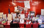 17 May 2016; Pat O'Callaghan who works in the programme shop selling programmes dating back to 1958 before the SSE Airtricity League Premier Division, St Patrick's Athletic v Finn Harps, Richmond Park, Dublin. Photo by David Fitzgerald/Sportsfile