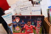 17 May 2016; Old programmes in the programme shop before the SSE Airtricity League Premier Division, St Patrick's Athletic v Finn Harps, Richmond Park, Dublin. Photo by David Fitzgerald/Sportsfile