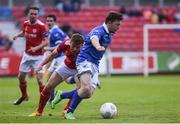 17 May 2016; Tony McNamee of Finn Harps in action against Ger O'Brien of St Patricks Athletic during the SSE Airtricity League Premier Division, St Patrick's Athletic v Finn Harps, Richmond Park, Dublin. Photo by David Fitzgerald/Sportsfile