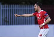 17 May 2016;  Billy Dennehy, St Patricks Athletic celebrates after scoring his side's third goal during the SSE Airtricity League Premier Division, St Patrick's Athletic v Finn Harps, Richmond Park, Dublin. Photo by David Fitzgerald/Sportsfile