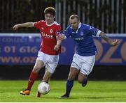 17 May 2016; Jamie McGrath, St Patricks Athletic, in action against Damien McNulty of Finn Harps during the SSE Airtricity League Premier Division, St Patrick's Athletic v Finn Harps, Richmond Park, Dublin. Photo by David Fitzgerald/Sportsfile